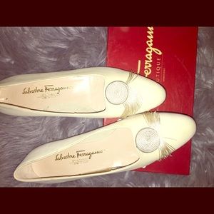 Salvatore Ferragamo Ricamo Nabuck Calf Flats